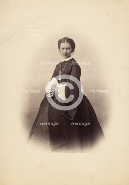 Portrait of Celine Montaland (?), about 1858. Creator: Gustave Le Gray.