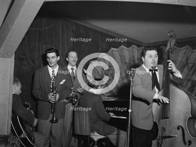 Portrait of Chubby Jackson, Conte Candoli, and Emmett Carls, Esquire Club...Long Island, N.Y., 1947. Creator: William Paul Gottlieb.
