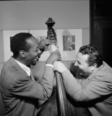 Portrait of Chubby Jackson and John Simmons, William P. Gottlieb's office, N.Y., ca. July 1947. Creator: William Paul Gottlieb