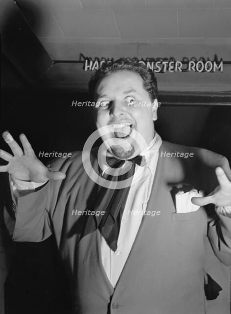 Portrait of Chubby Jackson, Esquire Club, Valley Stream, Long Island, N.Y., ca. Apr. 1947. Creator: William Paul Gottlieb.