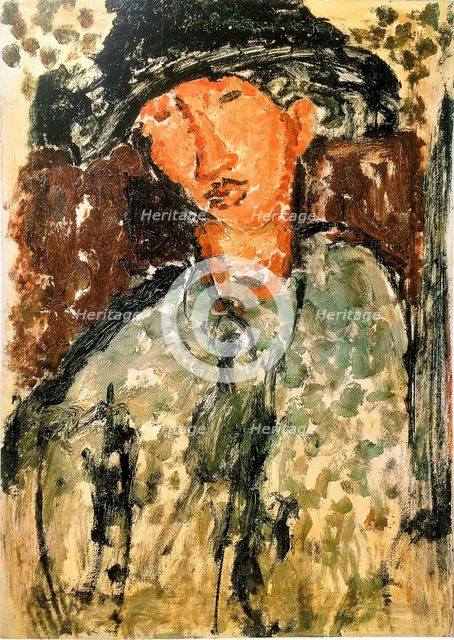 Portrait of Chaïm Soutine (1893-1943). Creator: Modigliani, Amedeo (1884-1920).