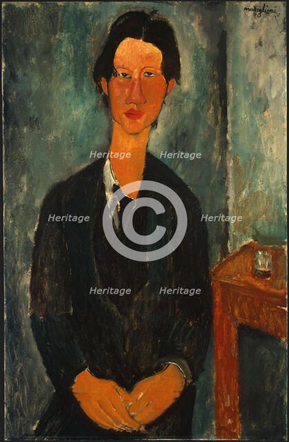 Portrait of Chaïm Soutine (1893-1943). Artist: Modigliani, Amedeo (1884-1920)