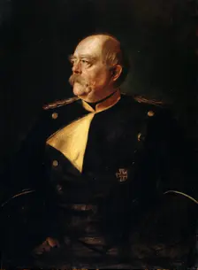Portrait of Chancellor Otto von Bismarck in Uniform (1815-1898), 19th century. Creator: Lenbach, Franz, von (1836-1904)