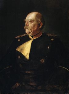 Portrait of Chancellor Otto von Bismarck in Uniform (1815-1898), 19th century. Creator: Lenbach, Franz, von (1836-1904)