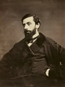 Portrait of Charles-Théodule Devéria, 1861. Creator: Charles Marville