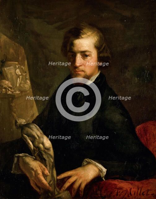 Portrait of Charles-André Langevin. Artist: Millet, Jean-François (1814-1875)