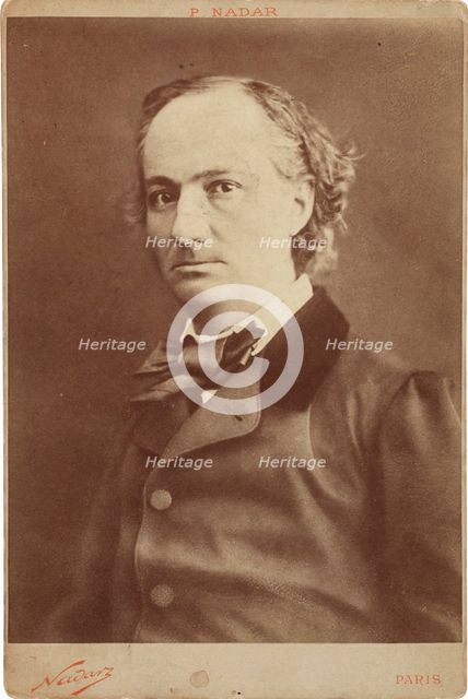 Portrait of Charles Baudelaire (1821-1867), ca 1855. Creator: Nadar, Gaspard-Félix (1820-1910).