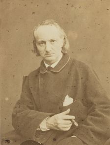 Portrait of Charles Baudelaire with a cigar, 1865. Creator: Neyt, Charles (1833-1908)