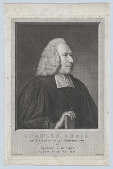 Portrait of Charles Chais, 1765. Creator: Jacobus Houbraken