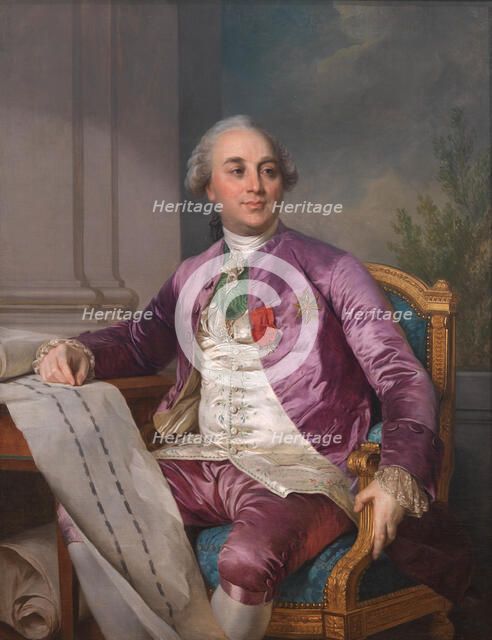 Portrait of Charles-Claude Flahaut de la Billarderie comte d'Angiviller (1730-1809), 1780-1789. Creator: Joseph Siffred Duplessis.