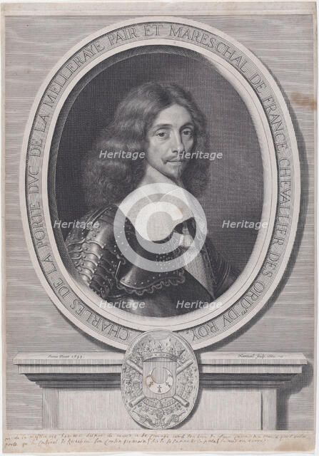 Portrait of Charles de la Porte Duc de la Melleraye, 1662., 1662. Creator: Robert Nanteuil.