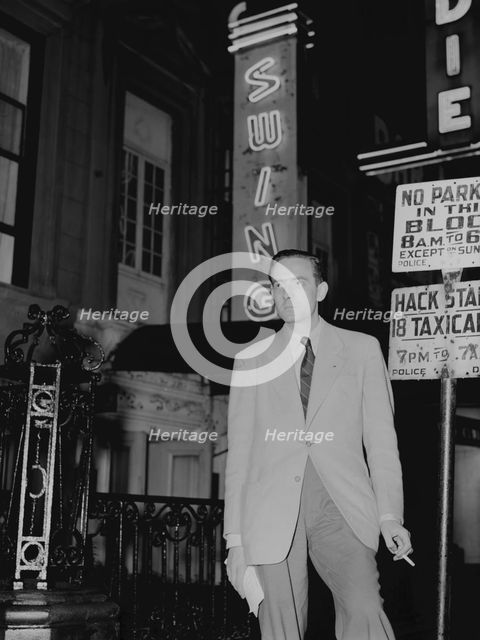 Portrait of Charles Delaunay, 52nd Street, New York, N.Y., ca. Oct. 1946. Creator: William Paul Gottlieb.