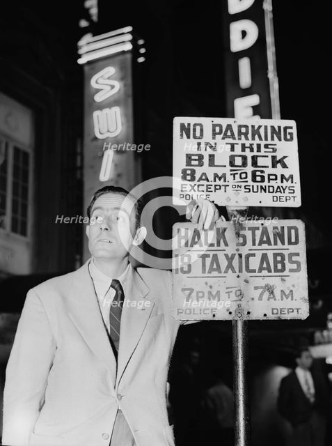 Portrait of Charles Delaunay, 52nd Street, New York, N.Y., ca. Oct. 1946. Creator: William Paul Gottlieb.
