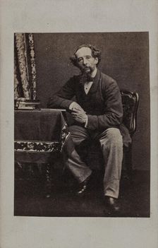 Portrait of Charles Dickens (1812-1870), 1860s. Creator: Anonymous