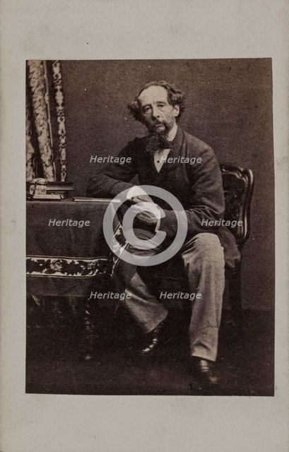 Portrait of Charles Dickens (1812-1870), 1860s. Creator: Anonymous.