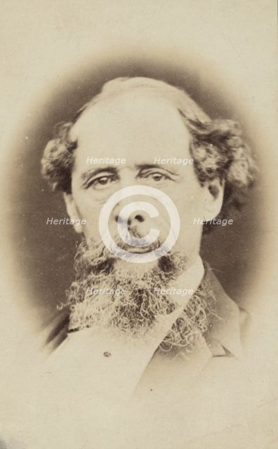 Portrait of Charles Dickens, before 1870. Creator: Unknown.