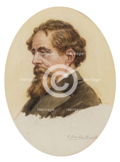 Portrait of Charles Dickens. Creator: Knowles, George Sheridan (1863-1931).