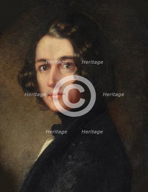 Portrait of Charles Dickens (Detail), 1843. Creator: Gillies, Margaret (1803-1887).