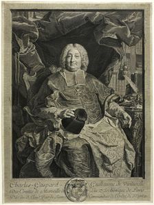 Portrait of Charles-Gaspard-Guillaume de Vintimille, Archbishop of Paris, 1736. Creator: Claude Drevet