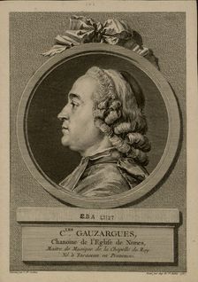 Portrait of Charles Gauzargues (1725-1799) , 1767. Creator: Saint-Aubin, Augustin, de (1736-1807)