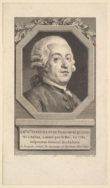 Portrait of Charles George Fenouillot de Falbaire de Quingey, 1787. Creator: Augustin de Saint-Aubin