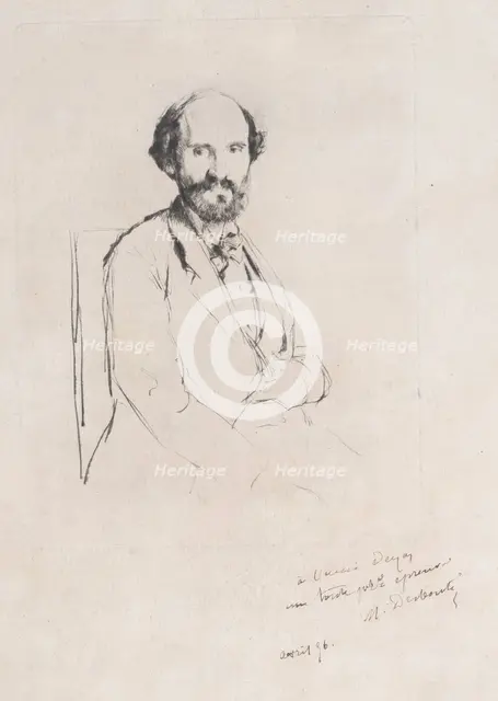 Portrait of Charles Hayem, 1876. Creator: Marcellin-Gilbert Desboutin.