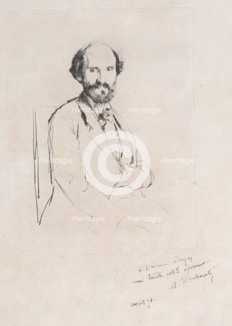 Portrait of Charles Hayem, 1876. Creator: Marcellin-Gilbert Desboutin.