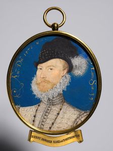 Portrait of Charles Howard, 2nd Baron Howard of Effingham, later 1st Earl of Nottingham, 1576. Creator: Nicholas Hilliard (British, c. 1547-1619)