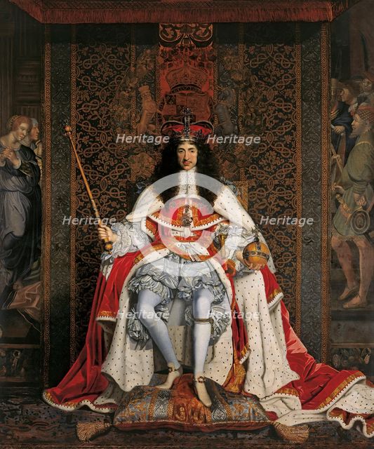 Portrait of Charles II of England (1630-1685), ca 1676. Creator: Wright, John Michael (1617-1694).