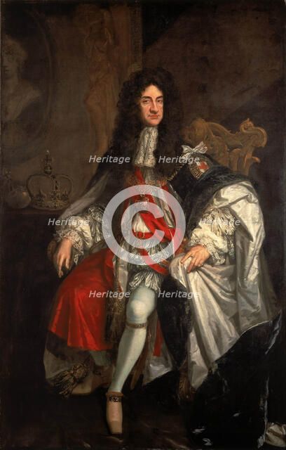 Portrait of Charles II of England (1630-1685), ca 1685.