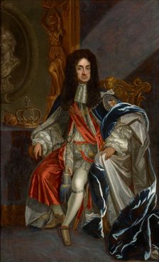 Portrait of Charles II of England (1630-1685), in the robes of the Order of the Garter