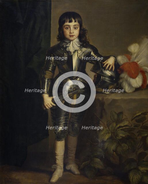 Portrait of Charles II of England as child. Artist: Dyck, Sir Anthony van (1599-1641)