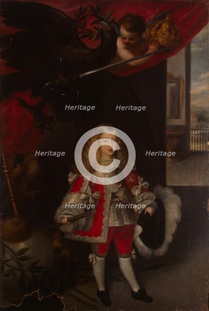Portrait of Charles II of Spain as a Child, 1667-1670. Artist: Herrera Barnuevo, Sebastian de (1619-1671)