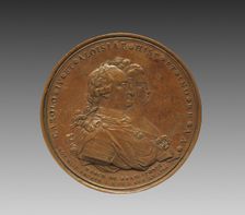 Portrait of Charles IV, King of Spain, and María Luisa, Queen Consort of Charles IV (obverse), 1796. Creator: Manuel Tolsá (Spanish, 1757-1816)
