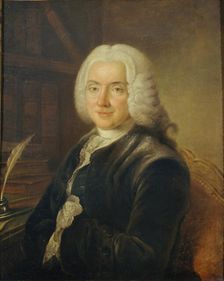 Portrait of Charles-Jean-François Hénault (1685-1770), ca 1730. Creator: Pougin de Saint Aubin, Claude (1685-1770)