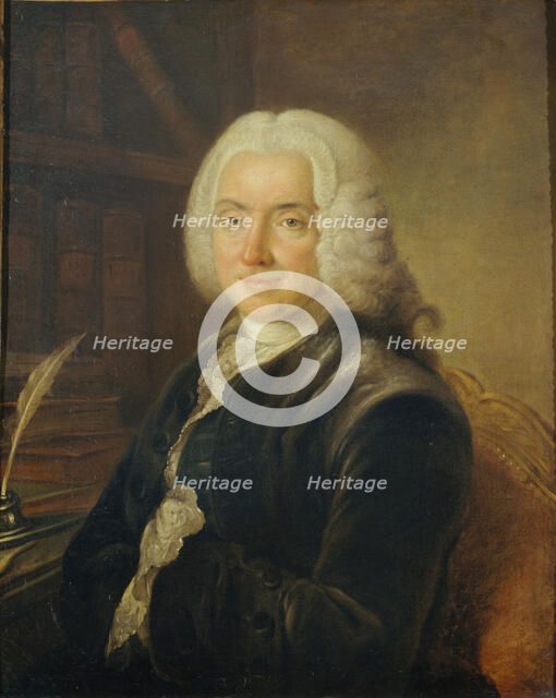 Portrait of Charles-Jean-François Hénault (1685-1770), ca 1730. Creator: Pougin de Saint Aubin, Claude (1685-1770).