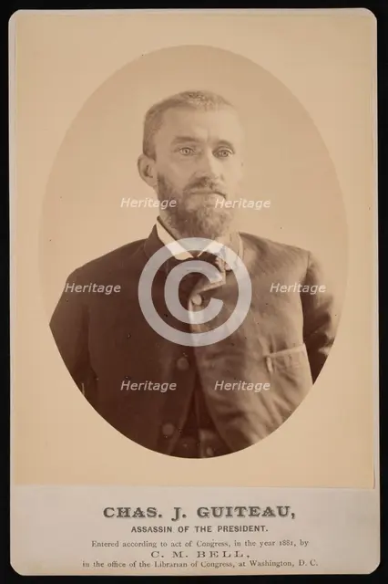 Portrait of Charles Julius Guiteau (1841-1882), July 4, 1881. Creator: Charles Milton Bell.