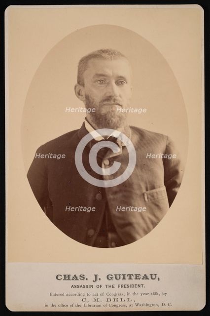Portrait of Charles Julius Guiteau (1841-1882), July 4, 1881. Creator: Charles Milton Bell.