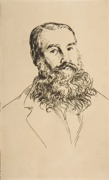 Portrait of Charles Leland, 1871. Creator: Felix Bracquemond