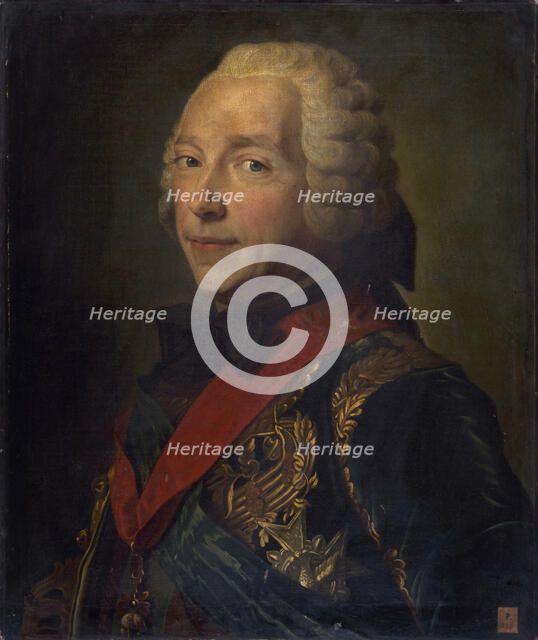 Portrait of Charles Louis Auguste Fouquet, duc de Belle-Isle (1684-1761). Creator: La Tour, Maurice Quentin de (1704-1788).