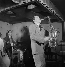 Portrait of Charlie Ventura and Dave Tough, Three Deuces, New York, N.Y., ca. Apr. 1947. Creator: William Paul Gottlieb