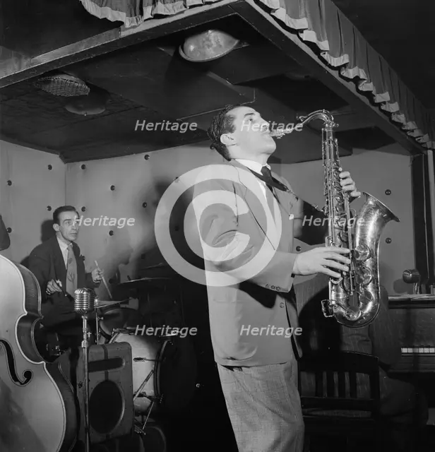 Portrait of Charlie Ventura and Dave Tough, Three Deuces, New York, N.Y., ca. Apr. 1947. Creator: William Paul Gottlieb.