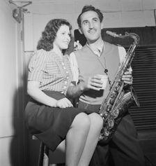Portrait of Charlie Ventura and Lilyann Carol, National studio, New York, N.Y., ca. Oct. 1946. Creator: William Paul Gottlieb
