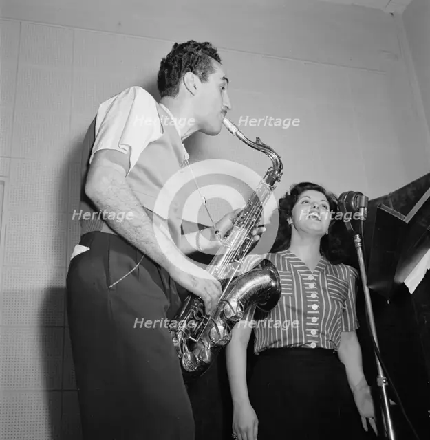 Portrait of Charlie Ventura and Lilyann Carol, National studio, New York, N.Y., ca. Oct. 1946. Creator: William Paul Gottlieb.