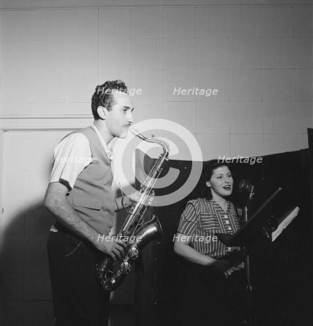 Portrait of Charlie Ventura and Lilyann Carol, National studio, New York, N.Y., ca. Oct. 1946. Creator: William Paul Gottlieb.
