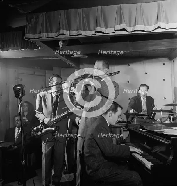 Portrait of Charlie Ventura, Curley Russell, Bill Harris, Ralph Burns...Three Deuces, N.Y., 1947. Creator: William Paul Gottlieb.