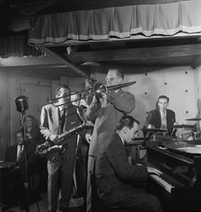 Portrait of Charlie Ventura, Curley Russell, Bill Harris, Ralph Burns...Three Deuces, N.Y., 1947. Creator: William Paul Gottlieb