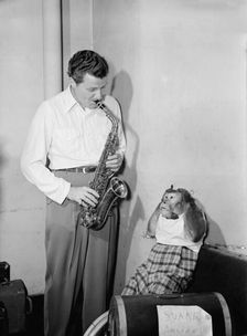 Portrait of Charlie Barnet and Re-Bop, New York, N.Y., ca. Aug. 1946. Creator: William Paul Gottlieb