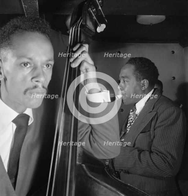 Portrait of Charlie Parker, Tommy Potter, and Max Roach, Three Deuces, New York, N.Y., ca. Aug. 1947 Creator: William Paul Gottlieb.