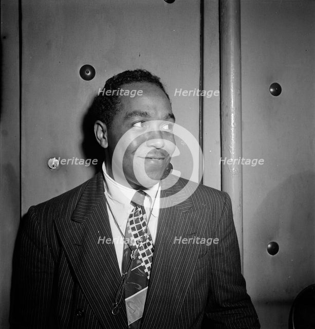 Portrait of Charlie Parker, Three Deuces, New York, N.Y., ca. Aug. 1947. Creator: William Paul Gottlieb.